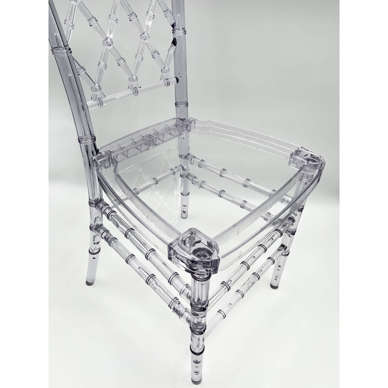Clear Crystal Plastic Chair - Durable Material, Long-lasting Companion