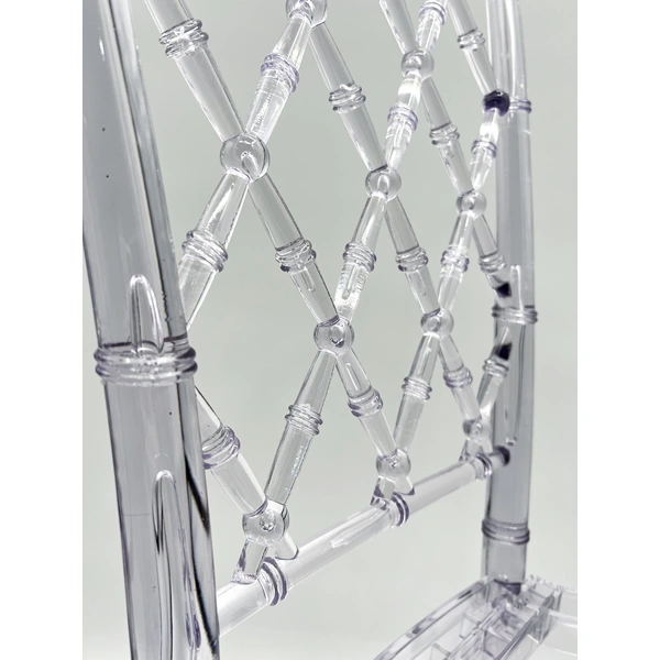 Clear Crystal Plastic Chair - Durable Material, Long-lasting Companion