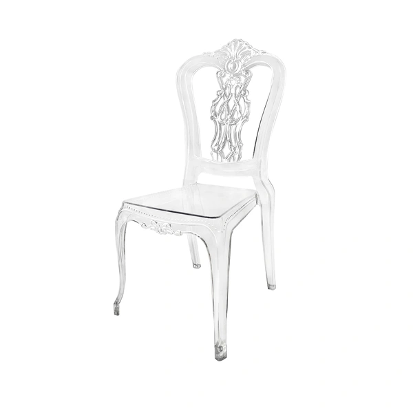 Lightweight design, easy to move - Clear crystal plastic chairs