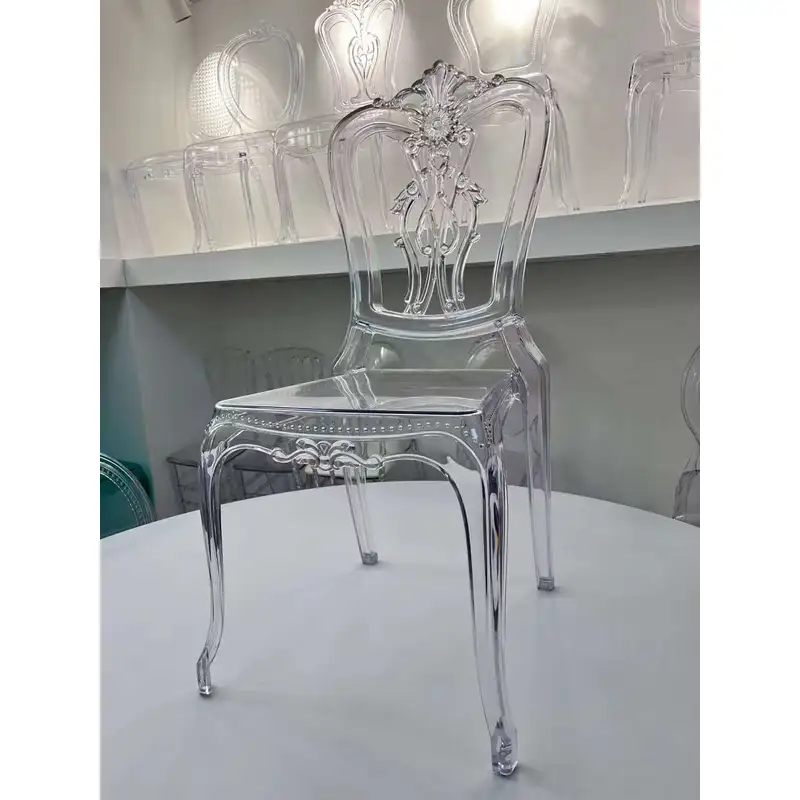 Lightweight design, easy to move - Clear crystal plastic chairs
