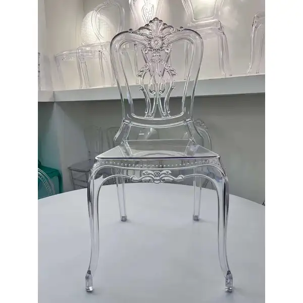 Lightweight design, easy to move - Clear crystal plastic chairs