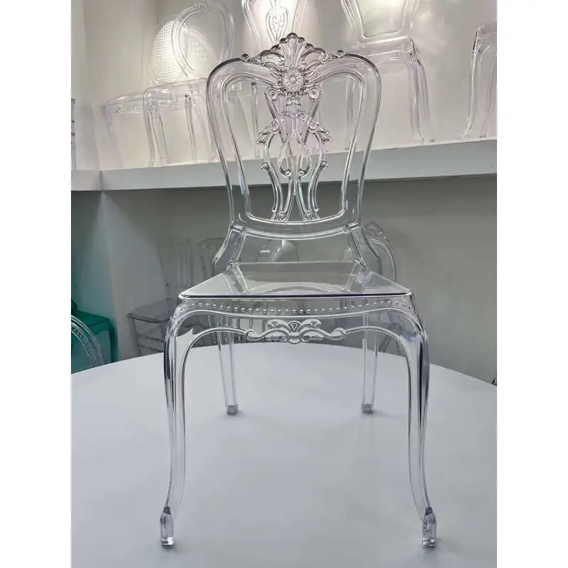 Lightweight design, easy to move - Clear crystal plastic chairs