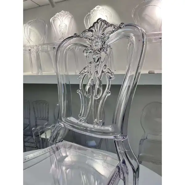 Lightweight design, easy to move - Clear crystal plastic chairs