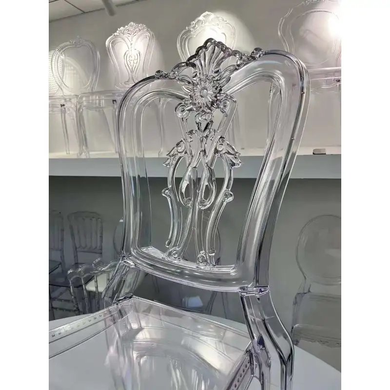 Lightweight design, easy to move - Clear crystal plastic chairs