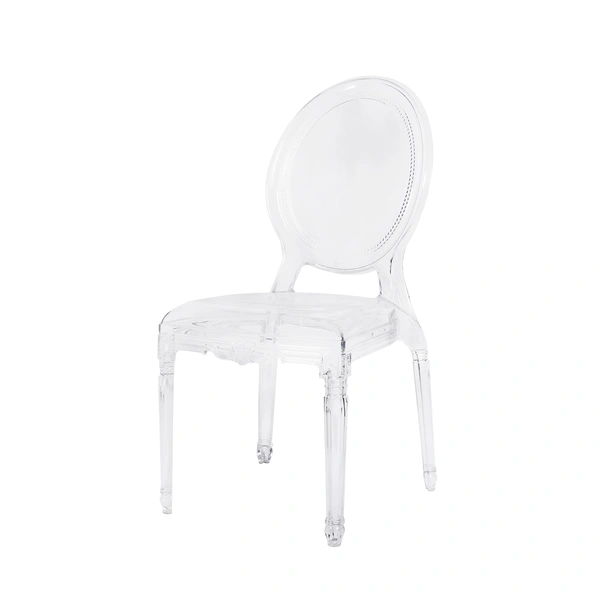 Stylish and eco-friendly plastic crystal chair