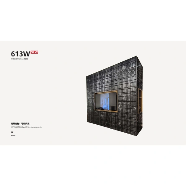 Spanish Nero Marquina Marble TV Wall