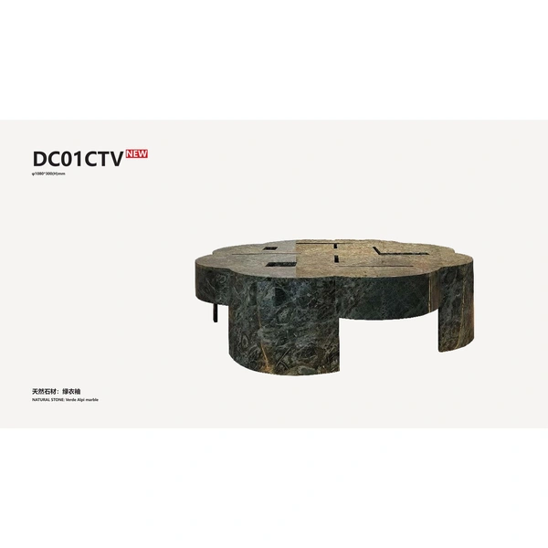 Creative Special-Shaped Verde Alpi Marble Table