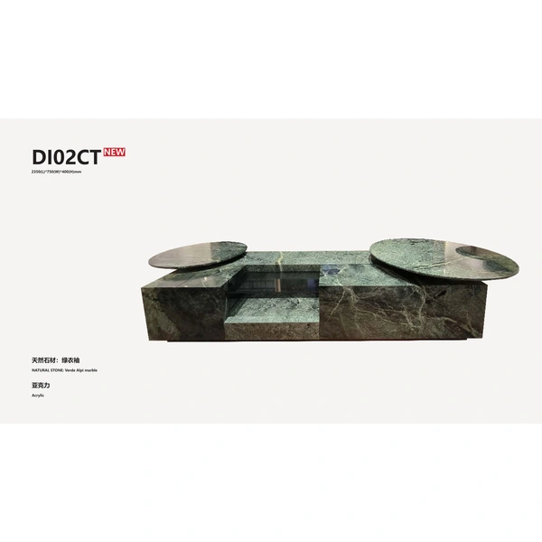 Natural verde alpi marble combination table