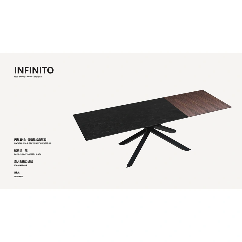 Brown Antique Leather Laminate Table, Showing An Antique Home Space