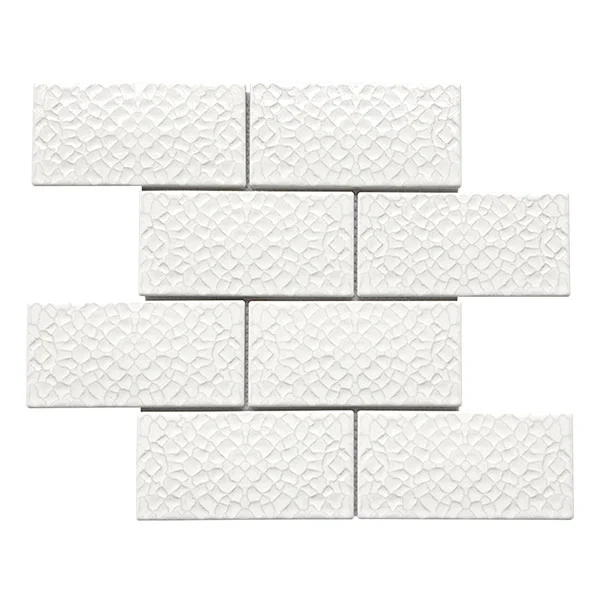 White Glossy Ceramic Mosaic