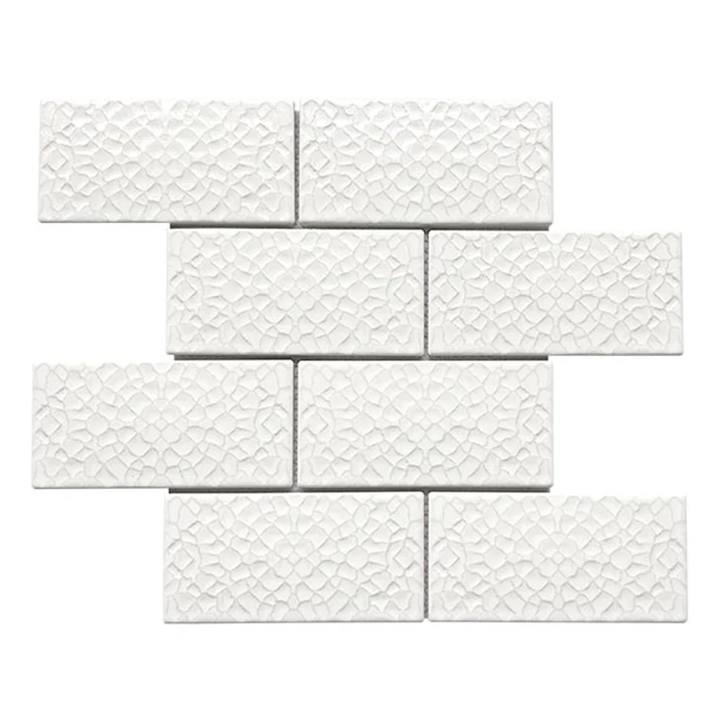 White Glossy Ceramic Mosaic