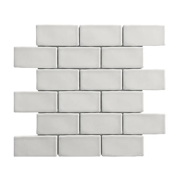 Light Grey Glossy I-shape Porcelain Mosaic