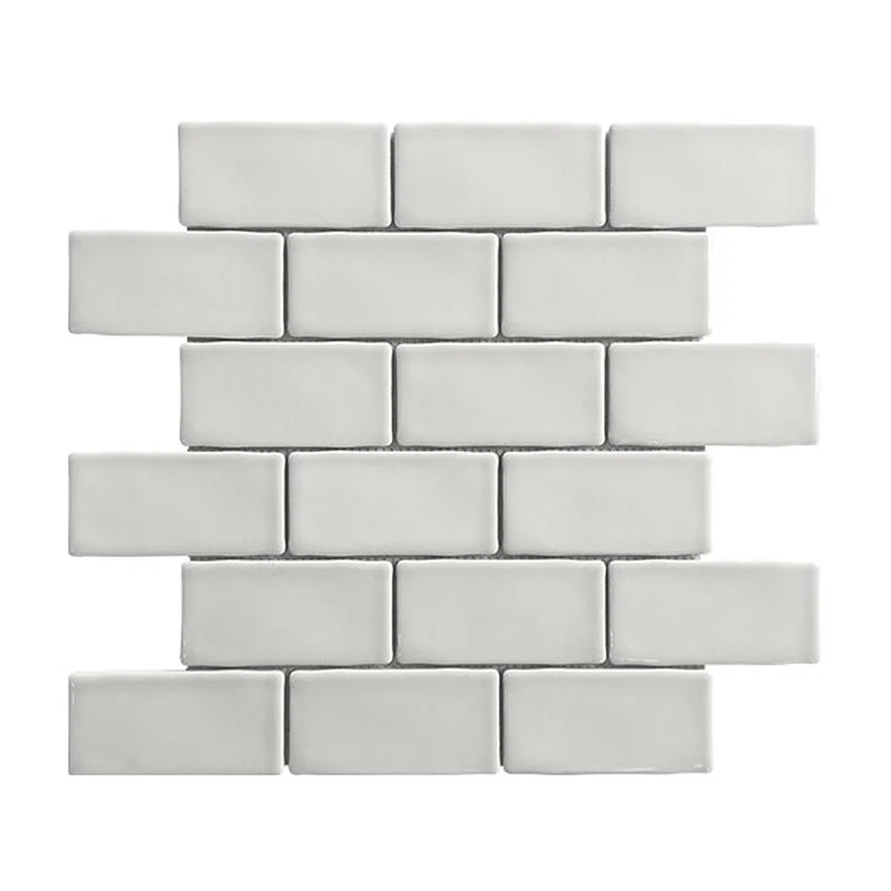 Light Grey Glossy I-shape Porcelain Mosaic