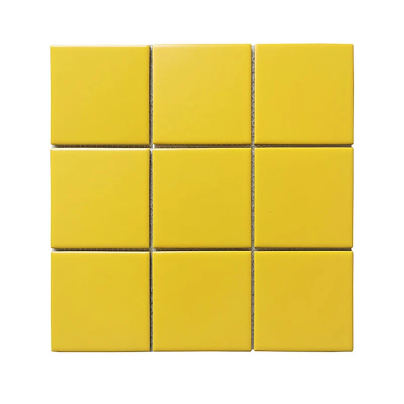 Bright Yellow Matte Porcelain Mosaic