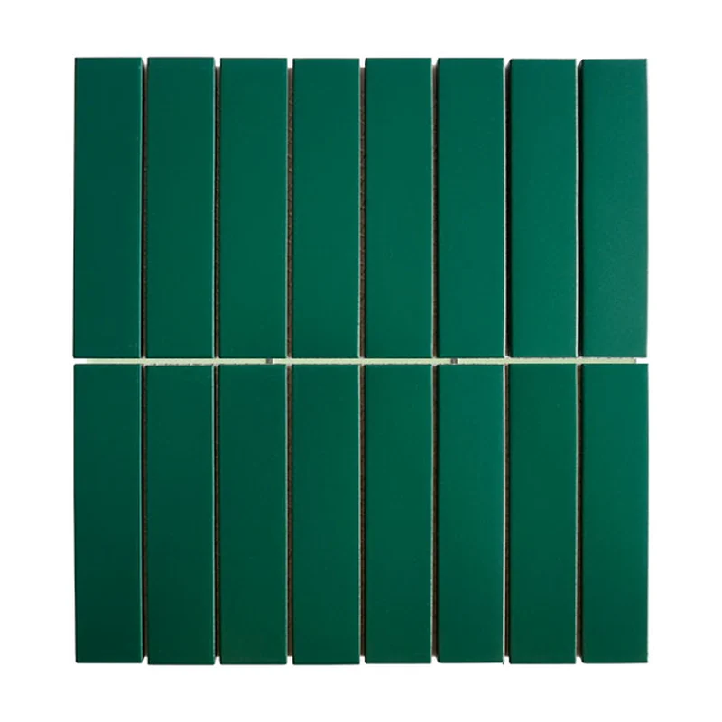 Dark Green Matte Ceramic Mosaic