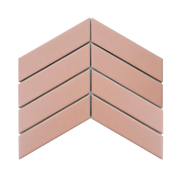 Pink Rhombus Matte Ceramic Mosaic