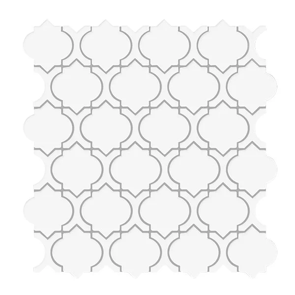 White Glossy Ceramic Mosaic