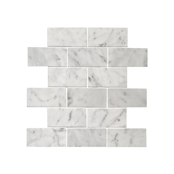 Atpalas Carrara White I-shape Marble Mosaic