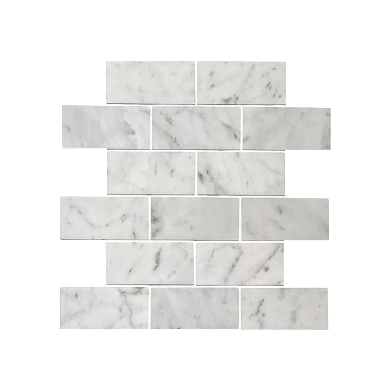 Atpalas Carrara White I-shape Marble Mosaic
