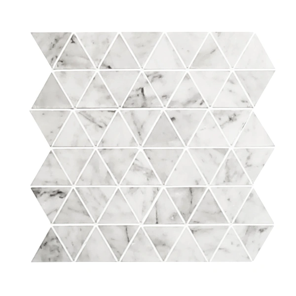 Atpalas Carrara White Triangle Marble Mosaic