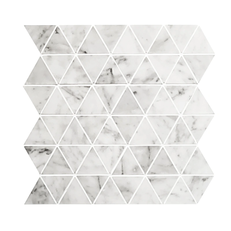 Atpalas Carrara White Triangle Marble Mosaic