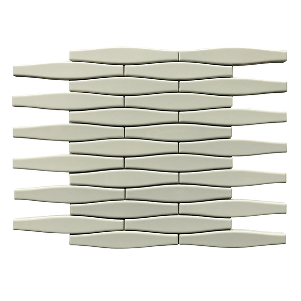 Biscuit Glossy Convex Porcelain Mosaic