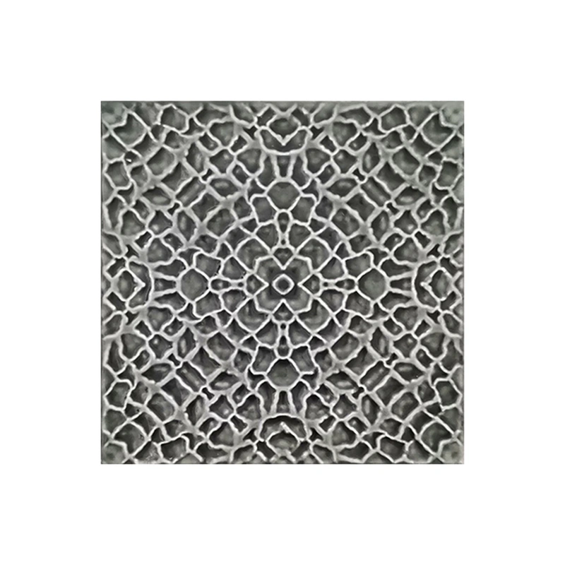 Gray 3D Glossy Porcelain Tile