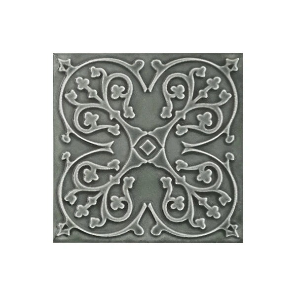 Gray 3D Glossy Porcelain Tile