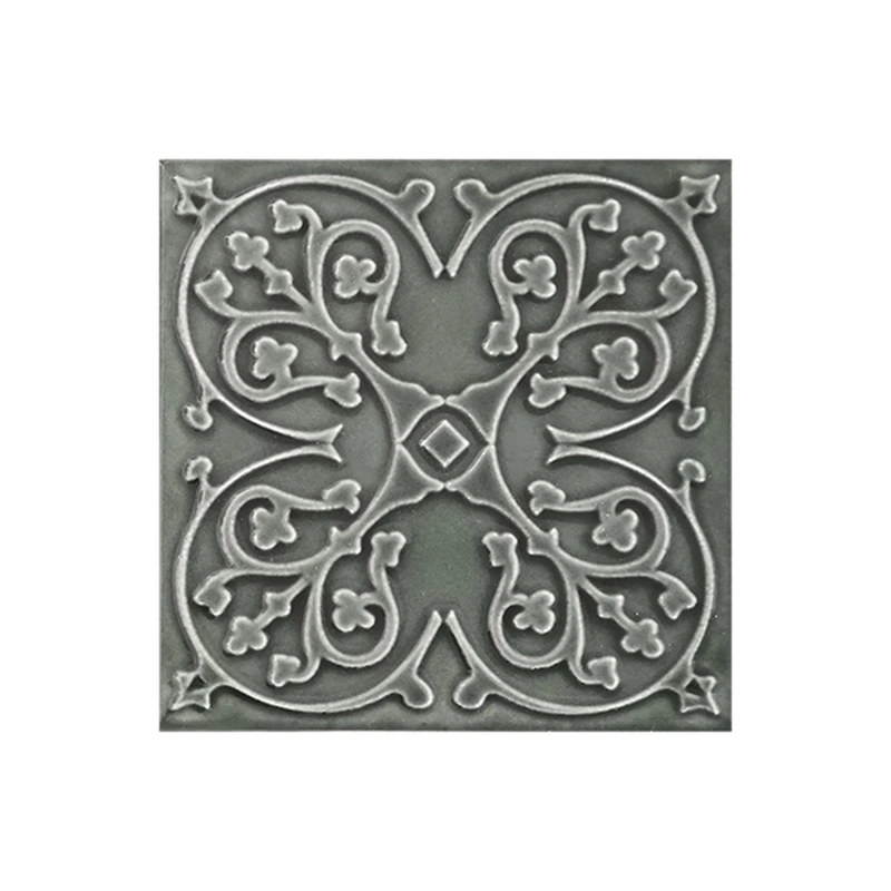 Gray 3D Glossy Porcelain Tile