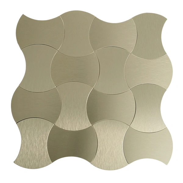 Atpalas Peel & Stick Golden Lantern Metal Mosaic