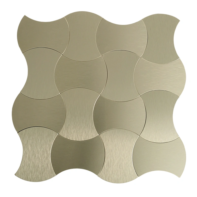 Atpalas Peel & Stick Golden Lantern Metal Mosaic