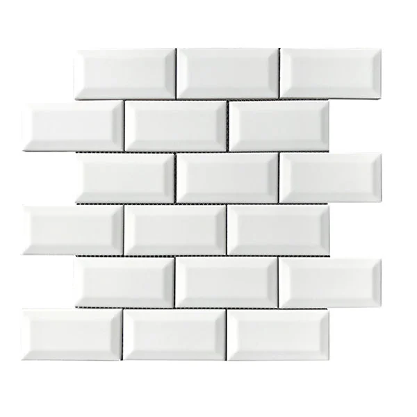 White 3D Glossy Ceramic Mosaic
