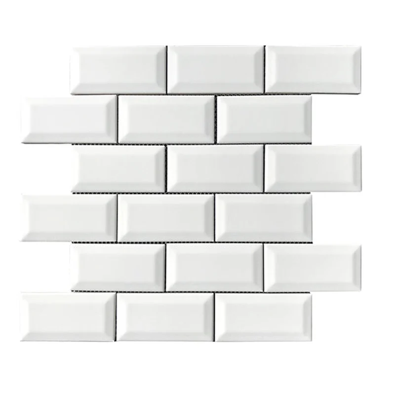 White 3D Glossy Ceramic Mosaic
