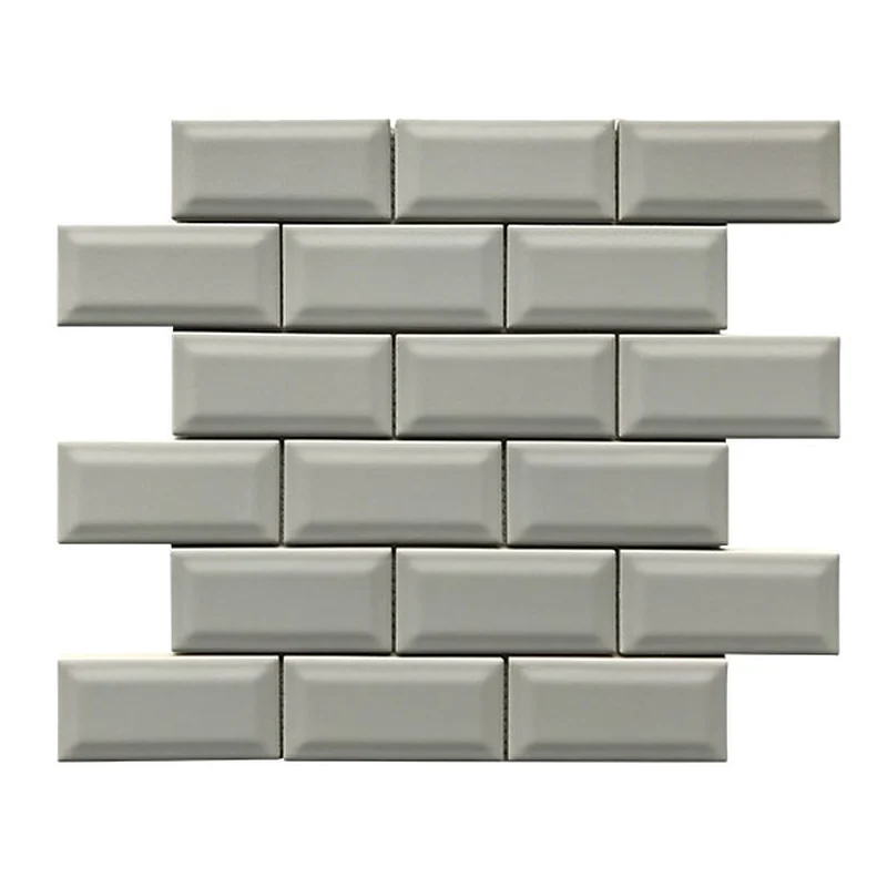 Grey 3D Glossy Ceramic Mosaic