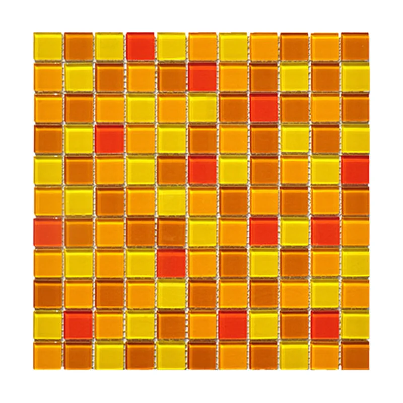 Atpalas Red&Yellow&Orange Swimming Pool Glass Tile