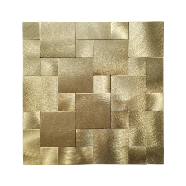 Atpalas Peel & Stick Golden Metal Mosaic