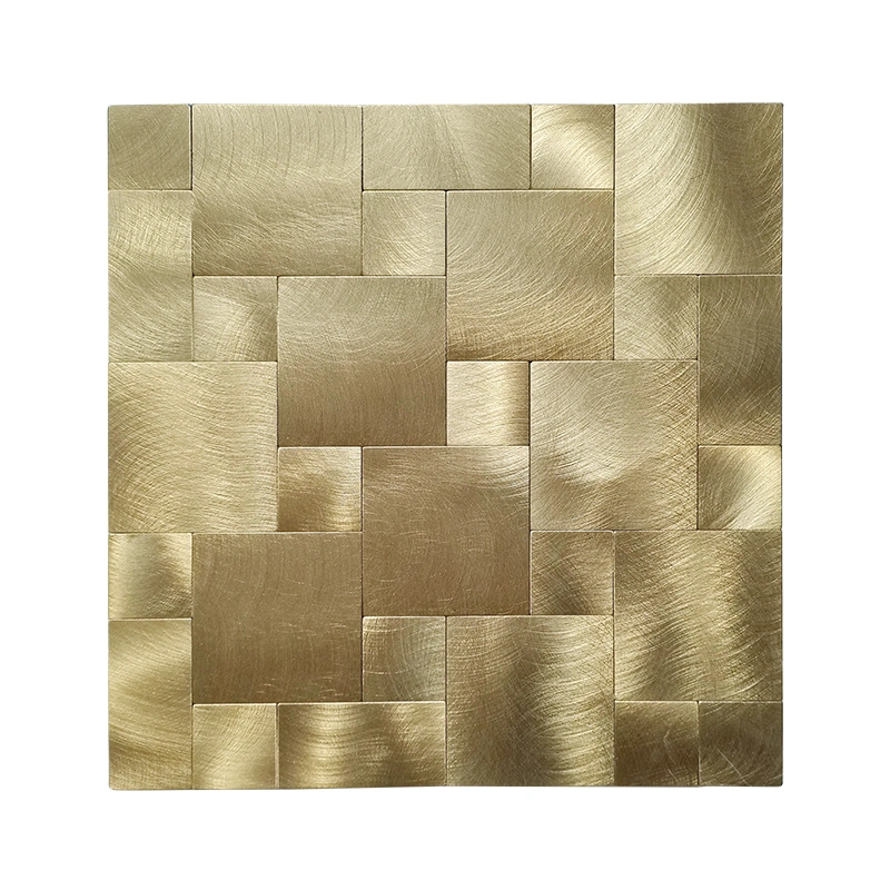 Atpalas Peel & Stick Golden Metal Mosaic