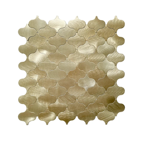 Atpalas Peel & Stick Golden Lantern Metal Mosaic