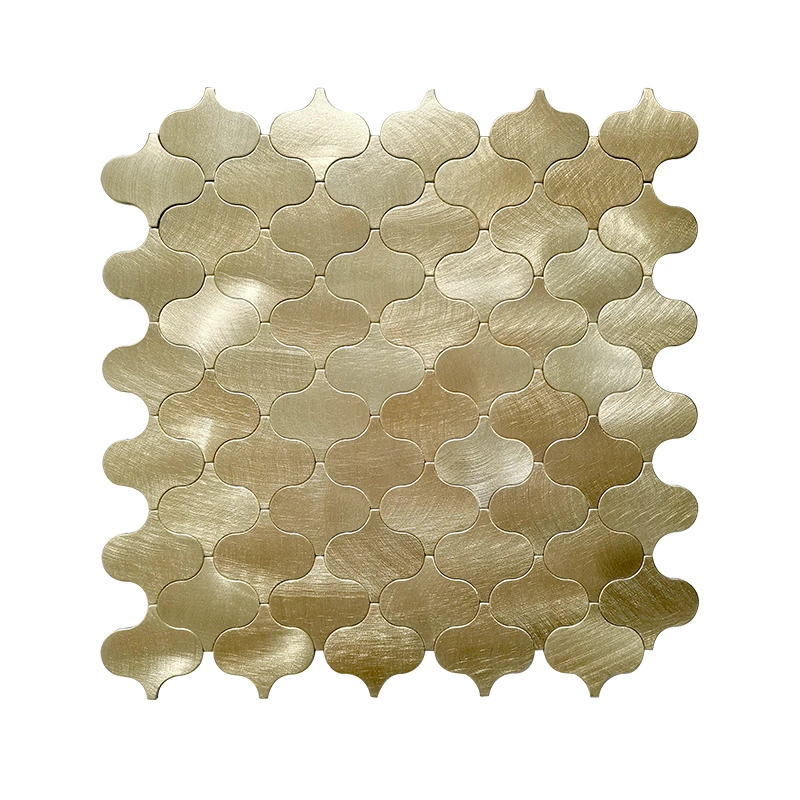 Atpalas Peel & Stick Golden Lantern Metal Mosaic