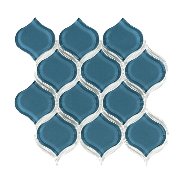 Atpalas Blue & White Waterjet Glass Mosaic