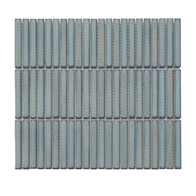 Smoke Glazed Pencil Linear Porcelain Mosaic