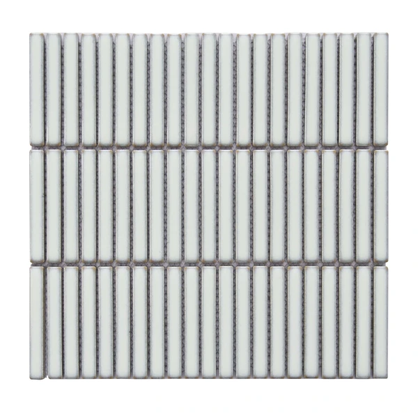 Snow Glazed Pencil Linear Porcelain Mosaic