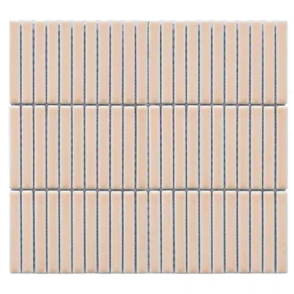 Pink Glazed Pencil Linear Porcelain Mosaic