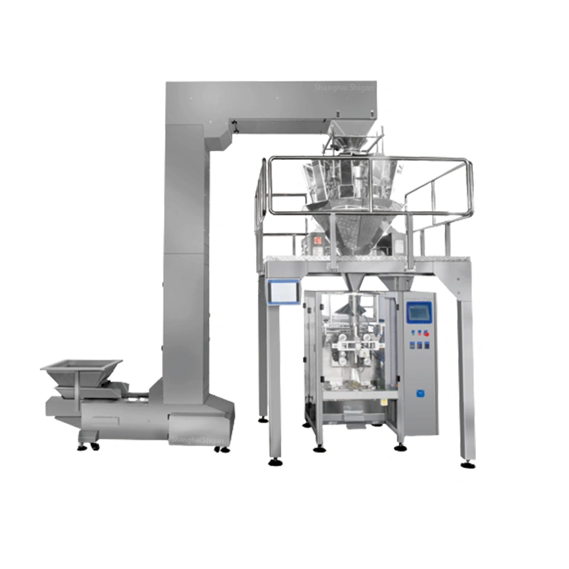 Chicken Drumstick Vertical Packaging Machine For Frozen Products High Speed Multi-head Weigher Packaging Machine Solution