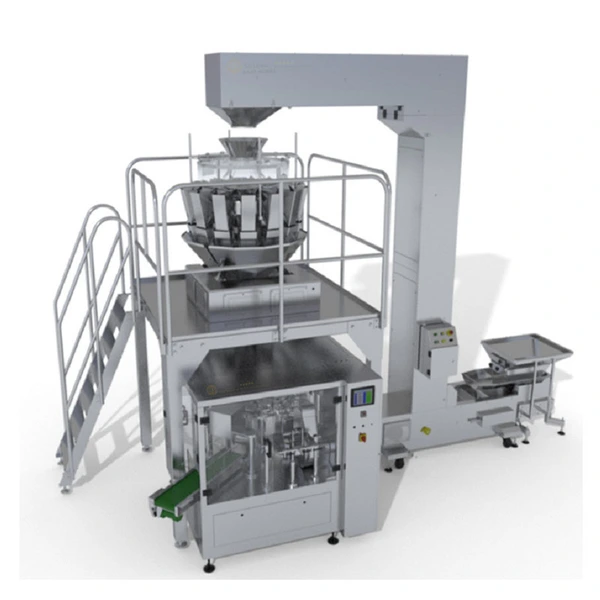 Automatic Pouch Bag Packing Machine with Multiheads Weigher Weighing System 