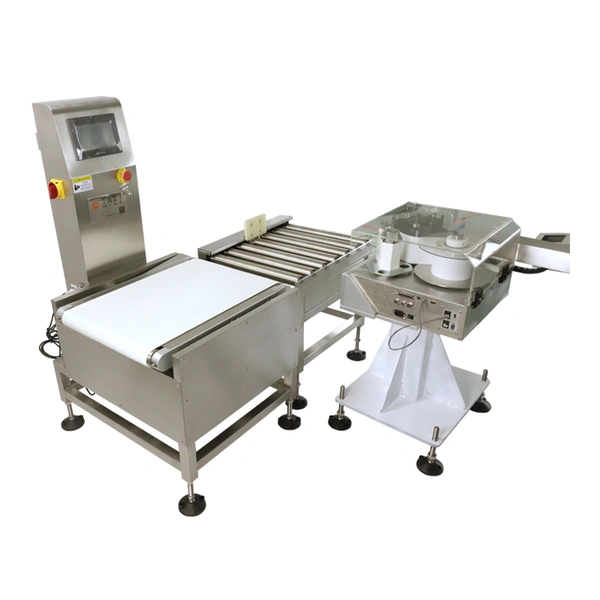 Fully Automatic Bottle Conveying Line Weighing and Labeling Machine Online Food Checkweigher and Labeling Machine Combo