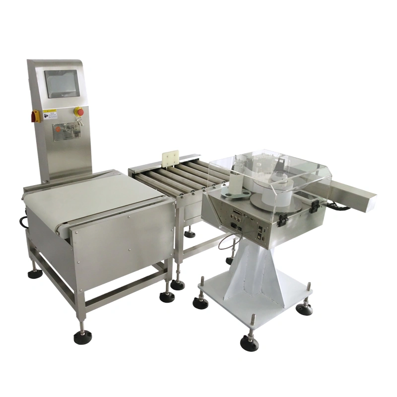 Fully Automatic Bottle Conveying Line Weighing and Labeling Machine Online Food Checkweigher and Labeling Machine Combo