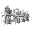 Peanuts Cashew Nuts Auto Packaging Machine Multi head Weigher System Particle Food Multhead Weigher Packing Machine Line