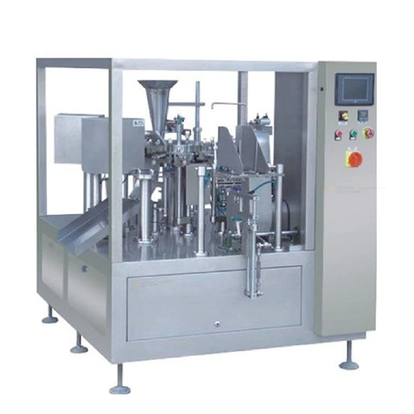 Automatic Rotating Sauce Liquid Premade Pouch Packing Machine High Quality Zipper Filling Sealing Packing Machine Factory