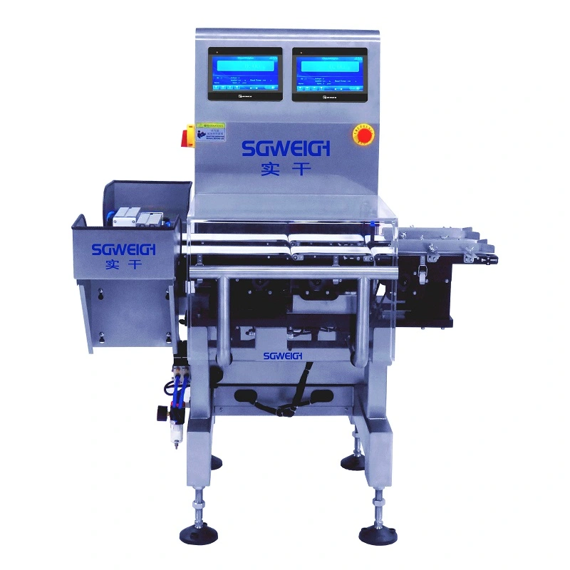 High Accuracy Dual Control Checkweigher Online Custom Check Weigher Machine
